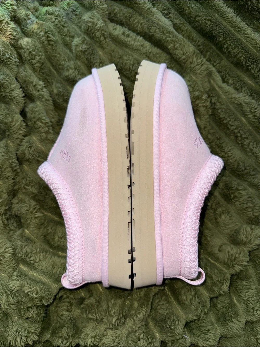 UGG Tazz Dazzle Kids Glitter Slippers - Pink - Size Kid 3